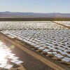 IVANPAH, CALIFORNIA, APRIL 02 2013: Heliostats surround Tower 1 at the Ivanpah Solar Power Facility. Located in the Mojave Desert 40 miles southwest of Las Vegas, The Ivanpah Solar Power Facility is a solar thermal power project, currently under construction, with a planned capacity of 392 megawatts, enough to power approximately 140,000 houses. It will deploy 170,000 heliostat mirrors spread over 4,000 hectares, focusing solar energy on boilers located atop three solar power towers, generating steam to drive specially adapted steam turbines The project, developed by Bechtel, will cost $2.2 billion and be the largest solar farm in the world (photo Gilles Mingasson/Getty Images for Bechtel). usinar-solar2