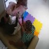 Vídeo mostra momento em que patroa espanca babá que pulou do 3º andar video-baba